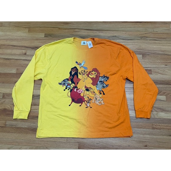 Disney Other - Disney‎ Men's L Orange Sweatshirt Cotton Walt Disney Lion King World Celebration